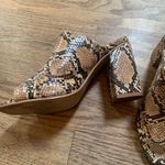 Lulus Snakeskin lulu 90s chunky heels Photo 3