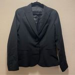 Theory  Black Wool Double Button Blazer Business Casual Workwear Size 10 Photo 3