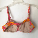 Victoria's Secret Vintage Y2K Underwire Pink Floral Bikini Top 36A Photo 3
