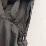 ZARA  Satin Collared Ruched Side Tie Mini Slip Dress Party Cocktail Black Small Photo 6