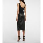 Vince  Ribbed Knit Cotton Blend Crop Top Size Large Black Stretch Photo 11