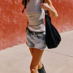 We The Free Free People Light Wash Denim Shorts Photo 0