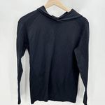 Zyia Black Compression Mesh Detail Hoodie Sweatshirt Pullover Womens Size Medium Photo 0