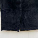 wilson's leather Vintage 90s  Black Suede Leather Pencil Skirt Button Snap Size 14 Photo 6