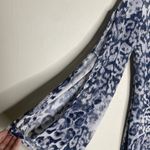 Donatella Cheetah Leopard Print Long Sleeve Mini Formal Dress XS Gray Photo 3