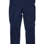 Alo Yoga Blue Mesh Panel Crop Leggings | Navy Blue Photo 0