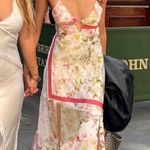 ZARA dress midi floral boho summer casual split satin wedding Photo 13