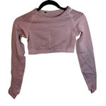 Gymshark Dusty Pink Seamless Glow Cropped Active Top Photo 0