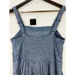 Old Navy  Jumpsuit M Linen Blend Wide Leg Blue Pockets Beach Vacation Coastal Photo 5