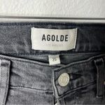AGOLDE Charcoal Gray Black Slim Jeans Side Stripe Womens Size 25 Photo 5