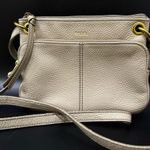 Fossil Karli Taupe Light Gray Cow Hide Leather Crossbody Bag Photo 0