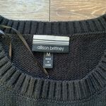 Allison Brittney  Black Christmas Sweater - Santa & Reindeer M Photo 2