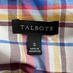 Talbots Shirt Women Small Blue White Red Plaid Button Up Career Casual Versatile Photo 6