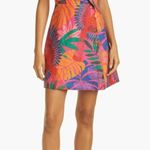 Farm Rio Linen Bright Macaw Side Buttons Mini Dress Size Large Photo 0