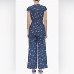 Avec Les Filles  FLORAL CAPSLEEVE CORSET WILDE LEG DENUM JUMPSUIT, SZ 0, $249 Photo 2