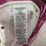 Good American  Icon Faux Leather Pants Metallic Pink Straight Leg Women's Size 28 Photo 10