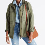 Madewell  Jacket‎ Womens X Small Green Desert Olive Fleet Military Cotton Photo 0
