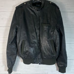 Black moto bomber jacket size 50 (L US) Made in Korea faux leather Size L Photo 0