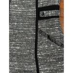 Laundry by Shelli Segal  Black Gray Flare Coat Jacket Womens Size 6 Contrast Trim Photo 3