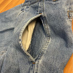 Consensus Vintage Denim Jean Shorts Jorts Unisex Pleated High Rise size 36 Blue Photo 3