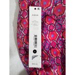 AQUA ‎ Off The Shoulder Ruffle Top Floral Print Pink Purple Blouse - Size S Photo 5