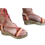 Roxy  Wedge Tie Up Sandals Photo 2