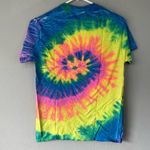 Colortone Tie Dye Tee S Vibrant Neon Rainbow Short Sleeve Casual Womens Tshirt Photo 1
