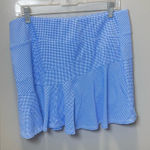IBKUL Women's Golf Mini Check Flounce Skort Blue/White Size Large Blue Photo 0