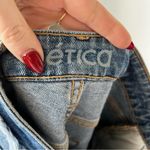 Etica Tyler Salinas River Frayed Detailing Straight Leg Crop Jeans 30" Blue Photo 5