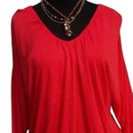 Cache  Banded Bottom Lined Stretch Top New Persimmon Color Key Hole $98 NWT Photo 1