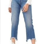 We The Free Maggie Mid Rise Straight Leg Jeans Sz. 26 Frayed Raw Hem Boho Fest Photo 0