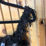 Floral Butterfly Applique Crop Tank Top Dark Romantic Whimsigoth Witchy Fairy Black Photo 5