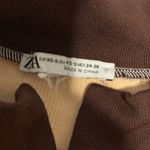 ZARA Sleeveless Jumpsuit in White and Orange Photo 4