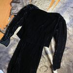 American Vintage Black Velvet Mourning Maxi Dress Size M Photo 3