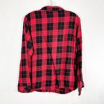 Victoria's Secret Victoria Secret Small Pajama Top Red Black Plaid Embroidered Chest Pocket 1595 Photo 1