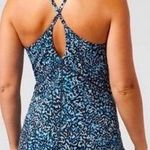Athleta  Infinity dress built in with shorts blue leopard Sz M Photo 1