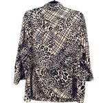 Chico's  Leopard Jacket Gray XL Or‎ 3 Photo 1