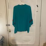 Elegant Teal Embellished Blouse Green Size XXL Photo 1