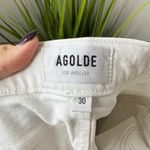 AGOLDE  Riley High Rise Straight Crop in‎ Sour Cream Size 30 Slim Stretch Raw Hem Photo 7