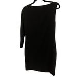 Halston Heritage NWT  One Shoulder Boatneck Mini Dress Black Gold size 6 Photo 3