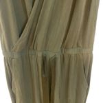 Heartloom  small olive green sleeveless jumpsuit vneck small drawstring waist Photo 3