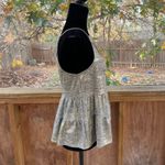 Sunday in Brooklyn Anthropologie Becca Tiered Babydoll Tank Gold Metallic Size XSP. NEW Photo 3