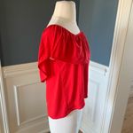 Honey Punch Romantic Off Shoulder Red Ruffle Top Photo 7