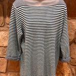 Coldwater Creek Striped Fleece Blouse Women’s 1X 18 XL Pullover Blue Shades Photo 0