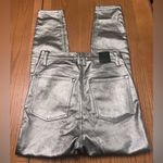We The Free Free People Phoenix Coated High-Rise Skinny Jeans in Silver Size 27 Photo 12