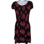 Royal Bones  BY TRIPP Black and Red Floral and Skull Pattern Dress EUC Size Small Photo 6