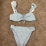 Dippin Daisy’s Swimwear Blue Floral Bikini Set Photo 0