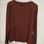 Loft  Brown Short Sleeve Cut Out T-Shirt Photo 8