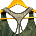 PINK - Victoria's Secret PINK Sport Victoria Secret Heather Gray and Green Strappy Sports Bra, Sz Medium Photo 5