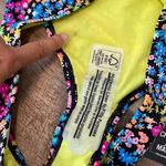 California Waves  Bikini Botton‎ Black Floral Medium NWT Photo 5